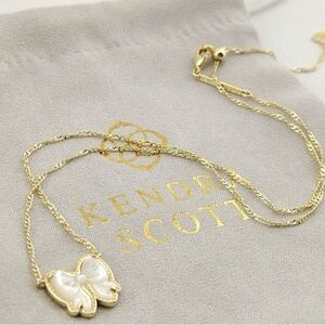 Kendra Scott Haley Bow Gold Short Pendant Necklace